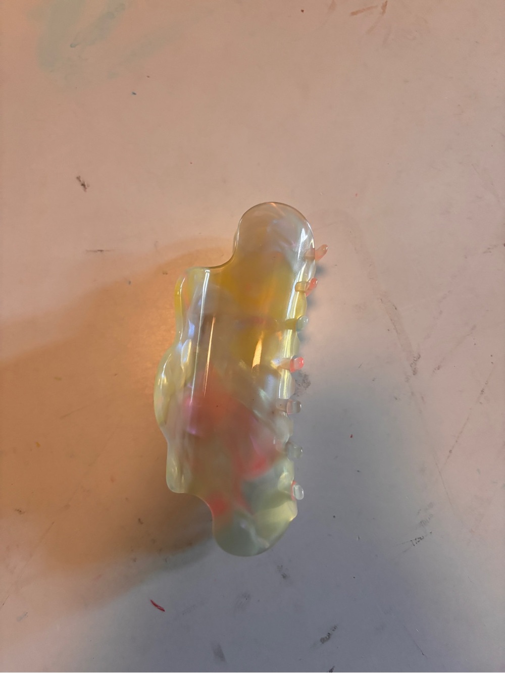 Iridescent Yellow-Pink Hair Claw Clip | NEVER WORN!